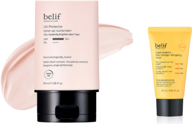 빌리프 UV 프로텍터 톤업 선스크린 SPF50+ PA++++, 50ml, 1개 (+빌리프 사은품 증정)