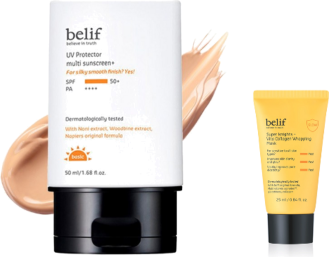 빌리프 UV 프로텍터 멀티 선 스크린 플러스 SPF50+ PA++++, 50ml, 1개 (+빌리프 사은품 증정)