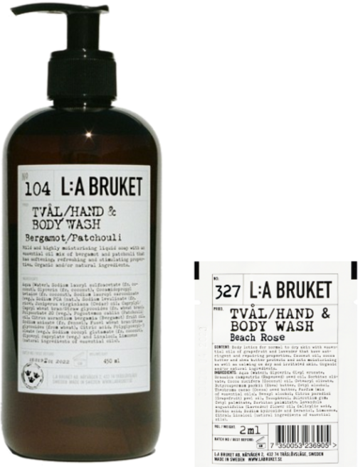 라부르켓 핸드 앤 바디워시 베르가모트 패출리, 1개, 450ml (+R.LUX 라부르켓핸드바디워시 2ml)