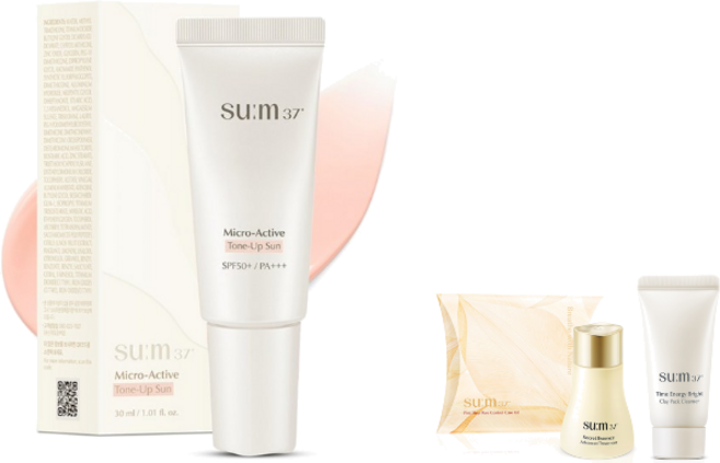 숨37도 마이크로액티브 톤업 시카 무기자차 진정선 선크림 SPF50+ PA+++, 1개, 30ml (+R.LUX 숨37 사은품 증정)