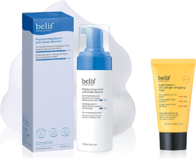 빌리프 모이스춰라이징 밤 소프트 클라우드 클렌저, 1개, 150ml (+빌리프 사은품 증정)