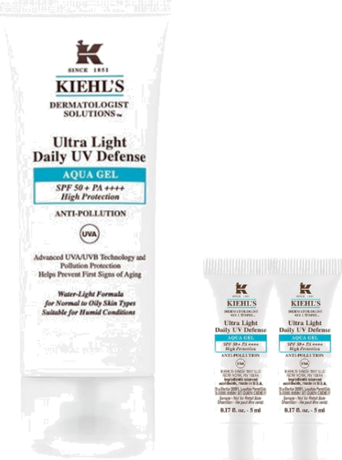 키엘 울트라 라이트 데일리 유브이 디펜스 아쿠아 젤 SPF50+ PA++++, 1개, 60ml (+키엘 아쿠아 젤 5ml 사은품 증정) - 쿠팡