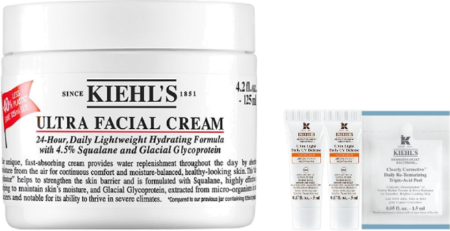 키엘 울트라 훼이셜 크림, 1개, 125ml (+R.LUX 키엘 2종 사은품 증정)