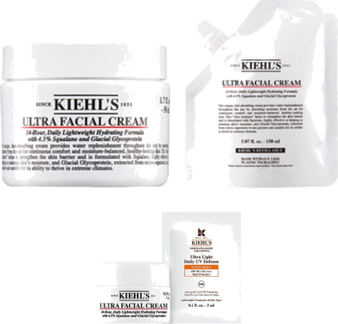 키엘 울트라 훼이셜 크림 본품 50ml + 리필 150ml, 1개 (+키엘 2종 사은품 증정)