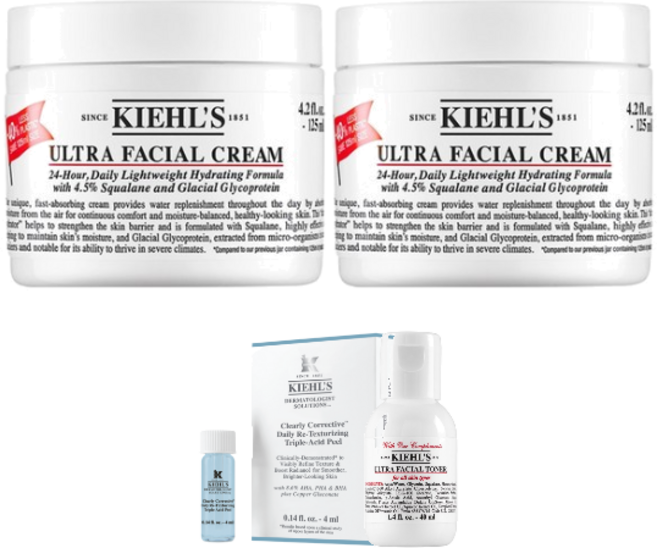 키엘 울트라 훼이셜 크림, 2개, 125ml (+R.LUX  키엘 2종 사은품 증정)