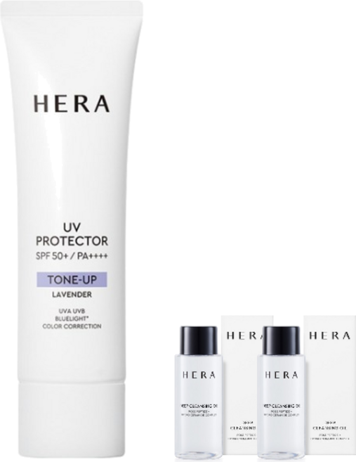 헤라 UV프로텍터 톤업 라벤더 선크림 SPF50+ PA++++, 1개, 50ml (+R.LUX 헤라 사은품 증정)
