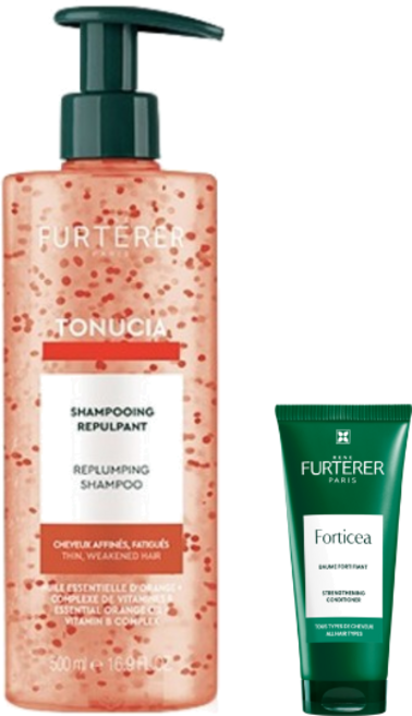 르네휘테르 토뉘시아 볼륨 샴푸, 1개, 500ml (+R.LUX 포티샤 컨디셔너 40ml)