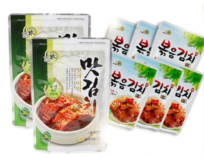 [13시마감] 여행갈때 한팩! 맛김치 80g(8봉)+볶음100g(8봉), 1세트