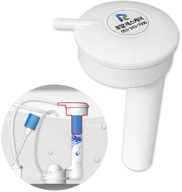 로얄 레스케어 포켓형 자동 변기세정제, 1개