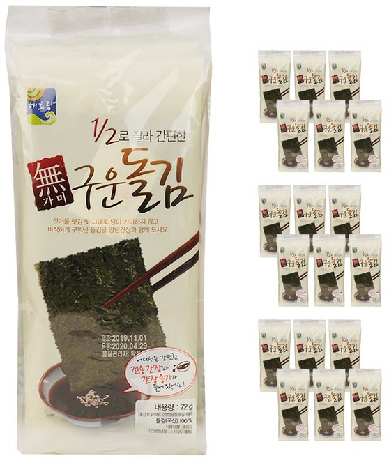 메이저유통 해초랑 무가미 구운돌김 1박스(6g x 18봉), 18개, 무가미 구운돌김(6g)