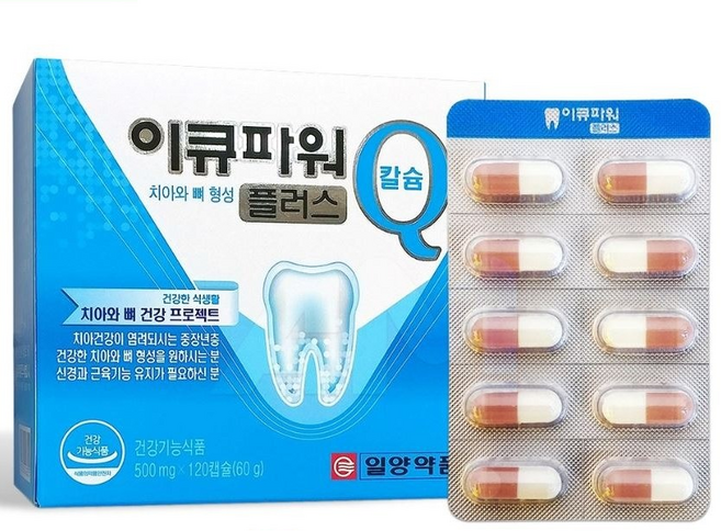 일양약품 이큐파워 플러스 Q 치아 뼈엔 해조 칼슘 영양제, 120정, 1개