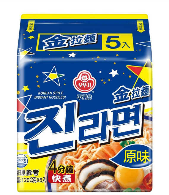 OTOKI 不倒翁 金拉麵 原味 120g, 5包