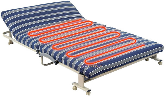 라꾸라꾸 뉴 6탄 온열 내장 접이식침대 CBK-006, 스트라이프