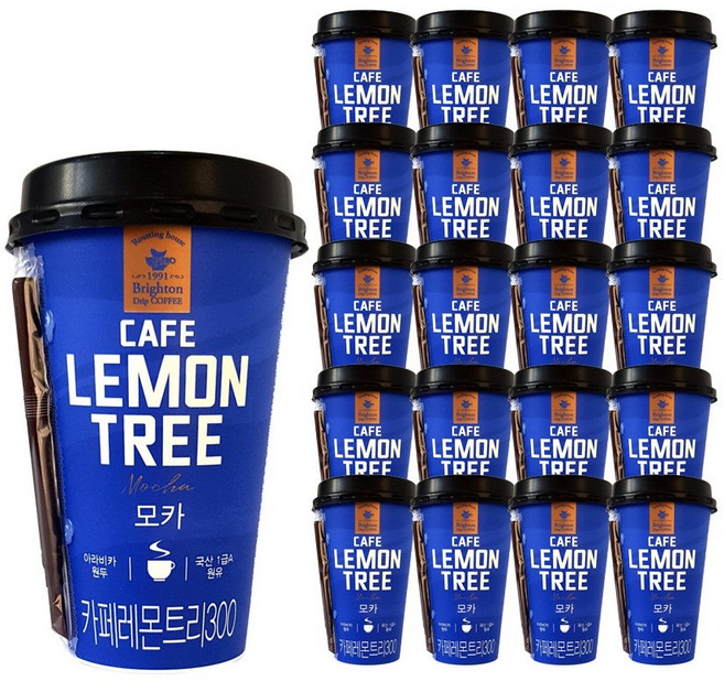 서울에프엔비 카페레몬트리모카300ml 20컵 편의점컵커피, 20개, 300ml