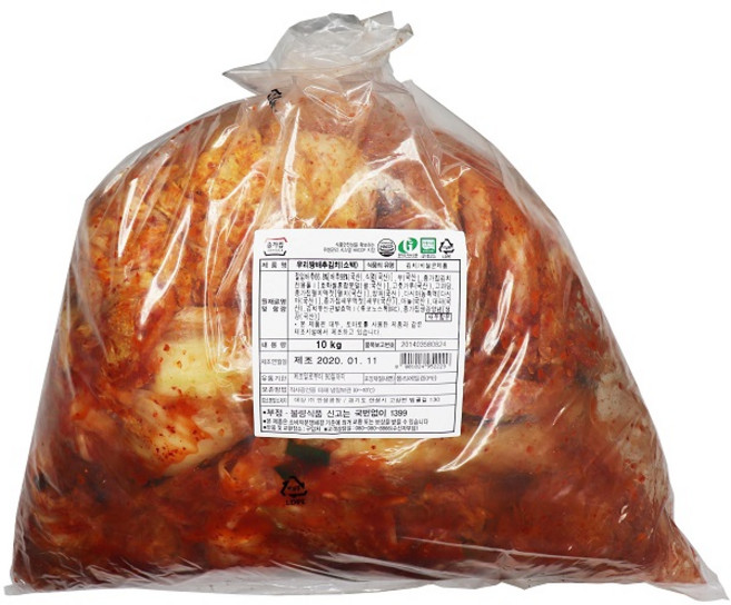 종가집 포기김치 소백, 10kg, 1개