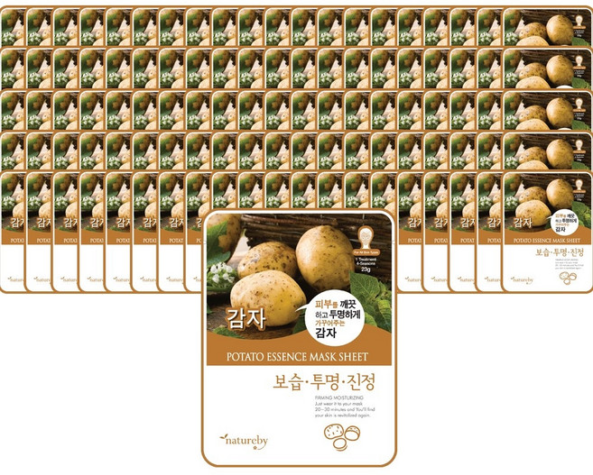 네이처바이 감자 에센스 마스크팩, 100개입, 1개