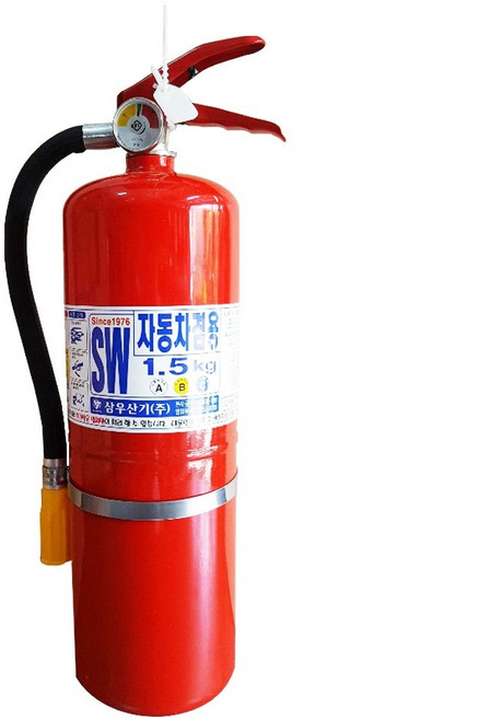 [삼우산기] SW 1.5kg 차량용 ABC급 분말 소화기 현대 기아차 순정품 자동차겸용, 1개