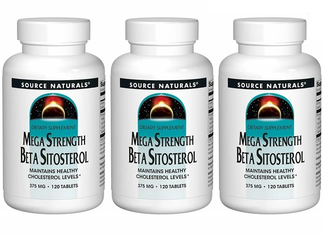 소스내츄럴스 메가 스트랭스 베타 시토스테롤 375mg 타블렛, 120정, 3개 - 쿠팡