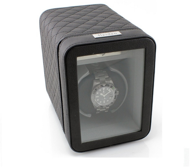 [Heiden] 하이덴 모나코 싱글 와치와인더 HD019-Black Leather 1구 명품 시계 보관함 배터리 겸용 신형