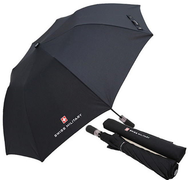 스위스밀리터리 2단 자동 무지 우산