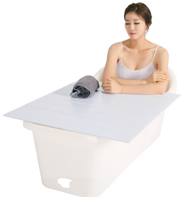 이수욕조 반신욕조+덮개세트, 아이보리, 1개