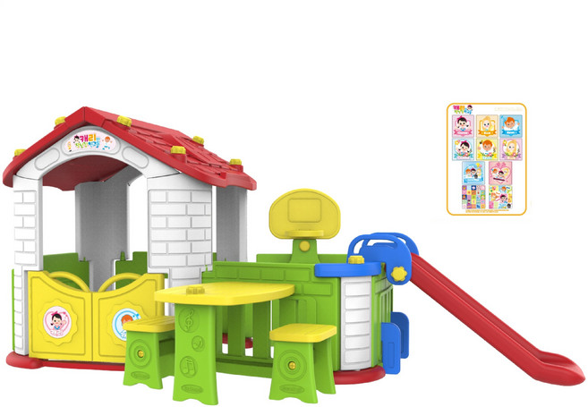 [토이모나크] 캐리하우스와 3가지 놀이/플레이하우스/유아놀이집, 1개