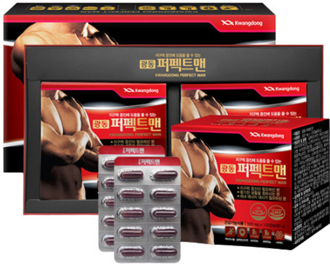 광동 퍼펙트맨 남성영양제 240캡슐 2개월분 옥타코사놀 마카 함유, 1개, 240정