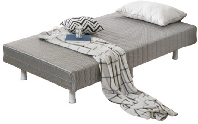 가이온 스너그 단면매트리스 침대 다리포함, 그레이