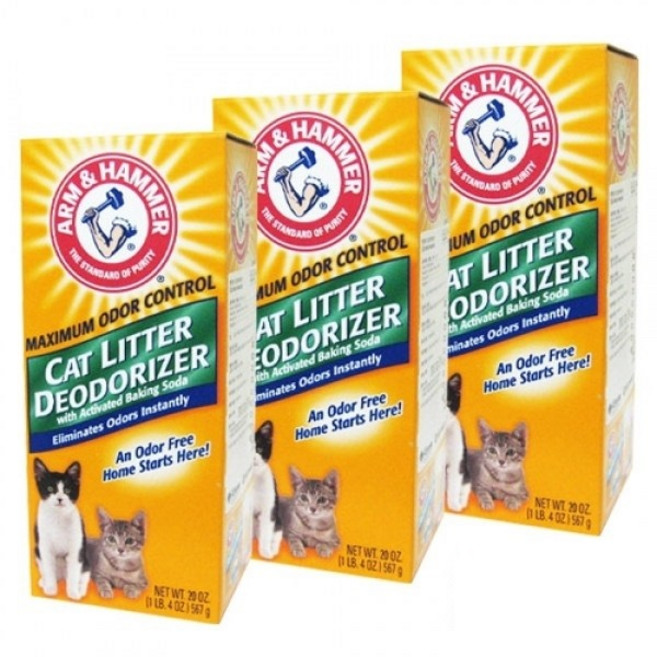 암앤해머 캣리터 디오더라이저(567g)-분말/고양이모래탈취제, 3개