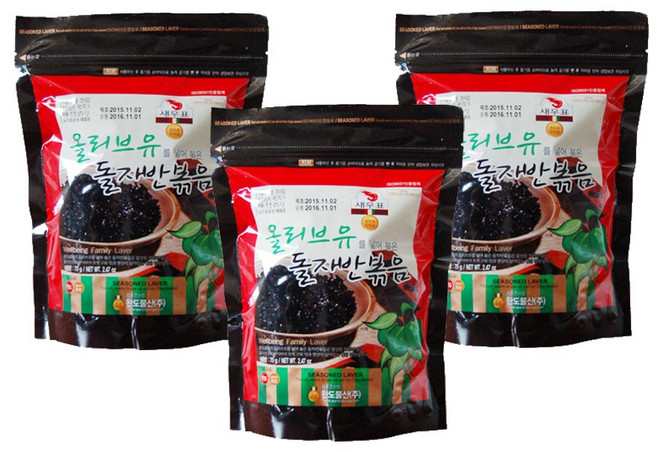 새우표 완도 올리브유 돌자반볶음, 60g, 3개