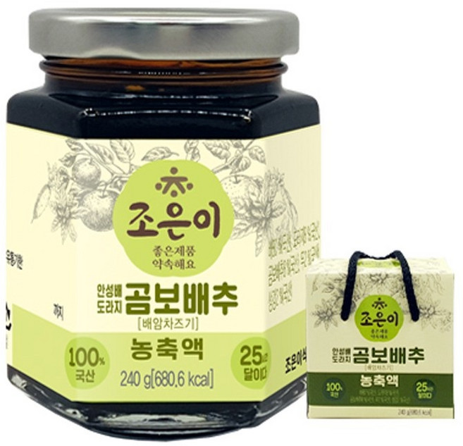 조은이식품 안성배 도라지 곰보배추 농축액 240g 1병 선물포장, 1개, 1개입