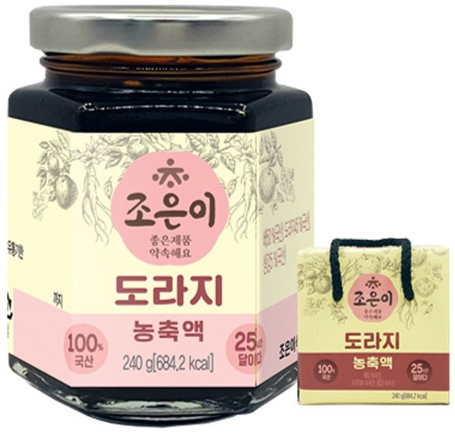 조은이식품 도라지 농축액 240g 1병 선물포장, 1개, 1개입