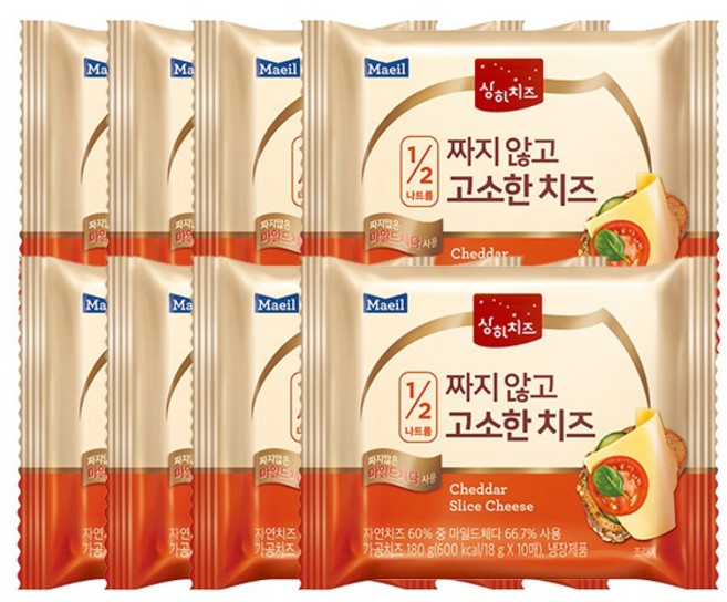 상하치즈 매일 짜지않고 고소한 치즈, 18g, 80개