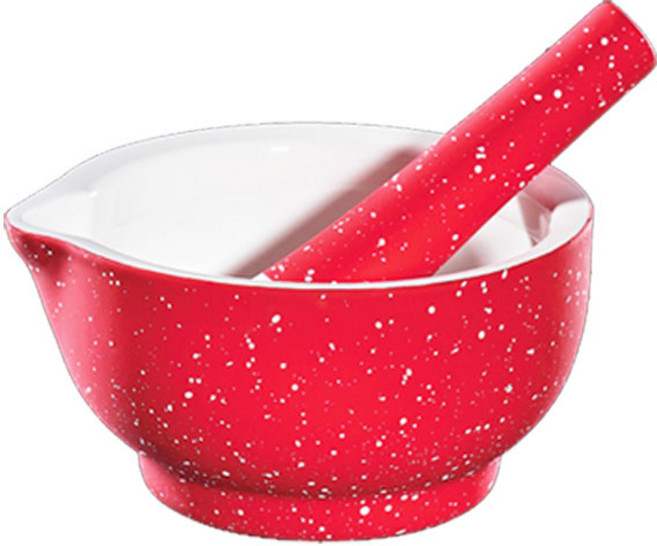 실리오 도자제 막자사발(소), 레드, 1개