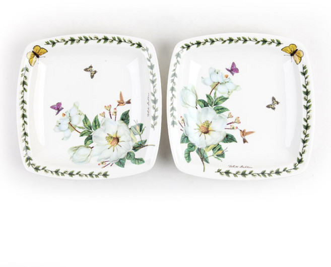 로얄에식스 그린 신형목련 정사각접시2P 중, 화이트, 2개