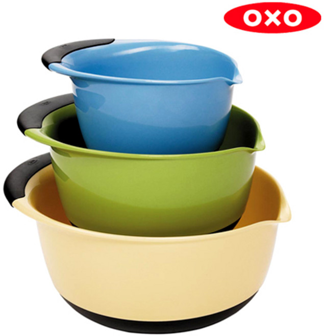 [OXO]손잡이 칼라믹싱볼, 3개, 1개
