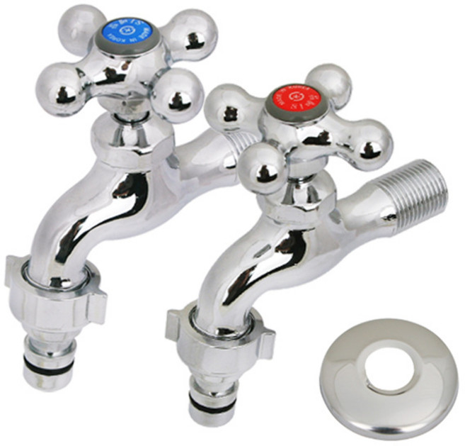 분리형십자커플링꼭지(냉수) 15mm(가정용), 1개