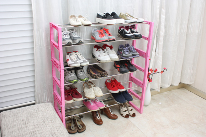 가쯔 신발 정리대 7단 92cm, 핑크, 1개