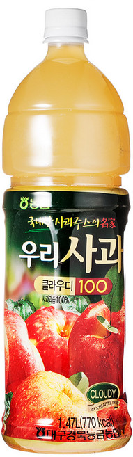 [농협]우리 과일 주스 페트 사과클라우디, 1.47L, 1개