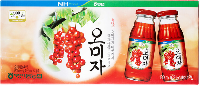 산약촌_오미자, 12개, 180ml