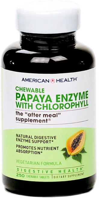 아메리칸헬스 파파야 엔자임 엽록소 츄어블 타블렛, 1개, 250정 - 쿠팡