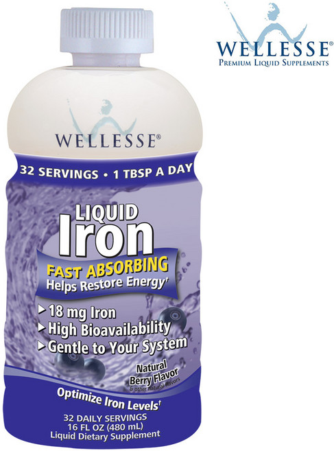 웰리스 리퀴드 아이언 패스트 앱솔빙 내추럴 베리, 480ml, 1개
