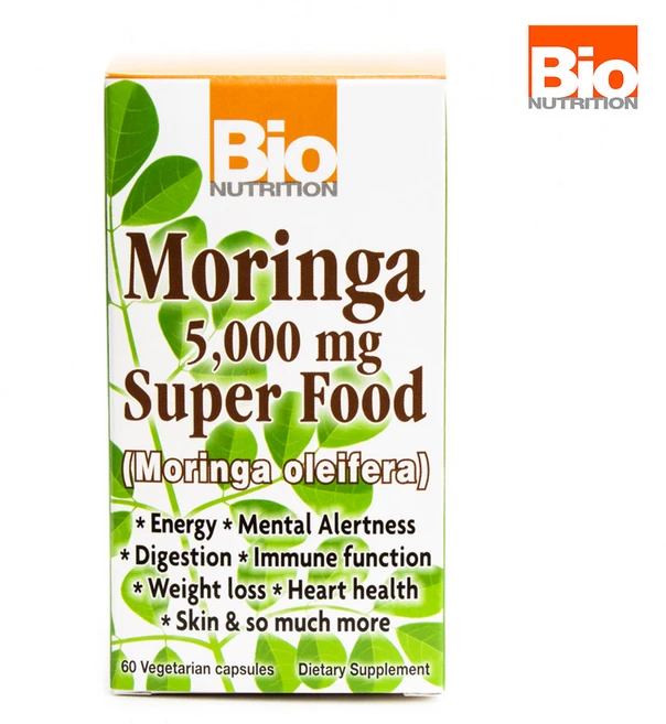 바이오뉴트리션 모링가 슈퍼 푸드 5000mg 베지테리안 캡슐, 1개, 60정 - 쿠팡