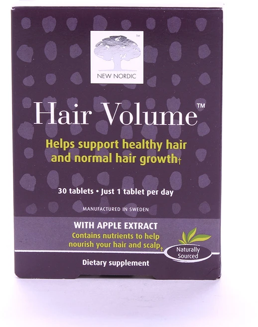 뉴노딕 헤어 볼륨 사과 추출물 포함 타블렛, 30정, 1개 - 쿠팡