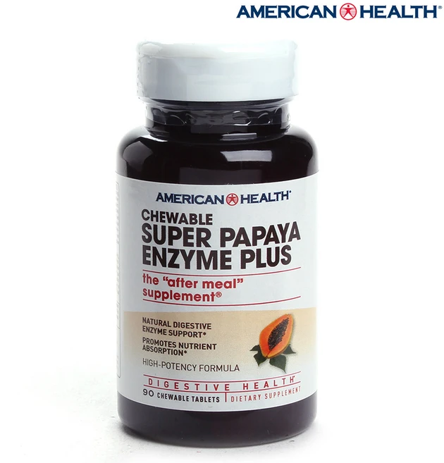 아메리칸헬스 슈퍼 파파야 엔자임 플러스 츄어블 타블렛, 1개, 90정 - 쿠팡