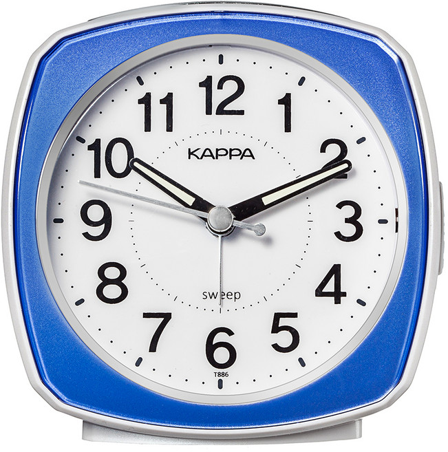 KAPPA 저소음 삐삐 알람 탁상시계, 블루