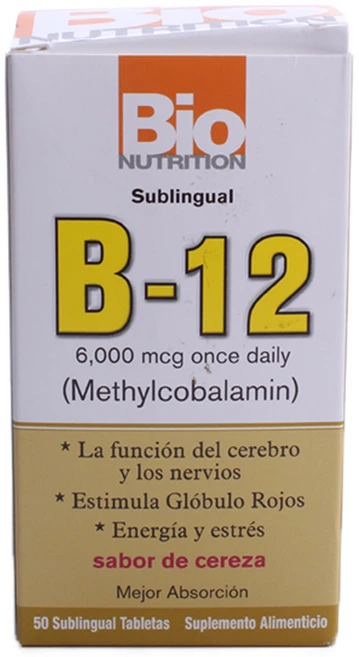 바이오뉴트리션 B-12 메틸코발아민 6000mcg 서브링걸 타블렛, 50개입, 1개, 50정 - 쿠팡