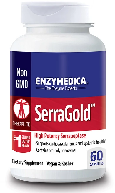 엔자이메디카 세라골드 하이 포텐시 세라펩타제 비건 캡슐 비건, 1개, 60정 - 쿠팡