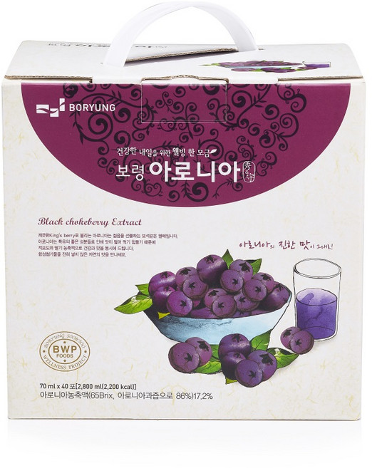 보령 아로니아, 70ml, 40개