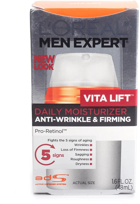 L'Oreal 맨즈 엑스퍼트 바이타 리프트 안티-링클 & 퍼밍 데일리 모이스처라이저, 48ml, 1개 - 쿠팡